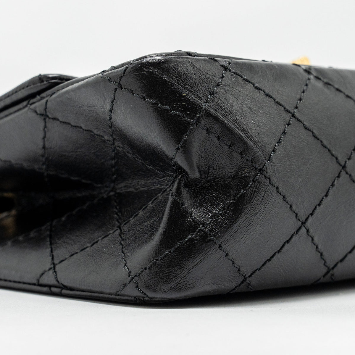 CHANEL MINI 2.55 REISSUE AGED CALFSKIN BLACK GHW
