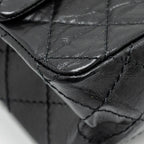 CHANEL MINI 2.55 REISSUE AGED CALFSKIN BLACK GHW