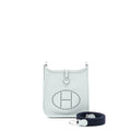 Hermes Mini Evelyne Clemence Bleu Pale/ Bleu Indigo SHW