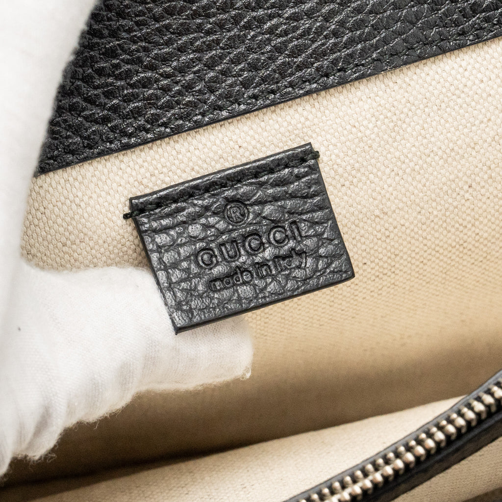 GUCCI MEDIUM DIONYSUS SHOULDER BAG CALFSKIN BLACK SHW