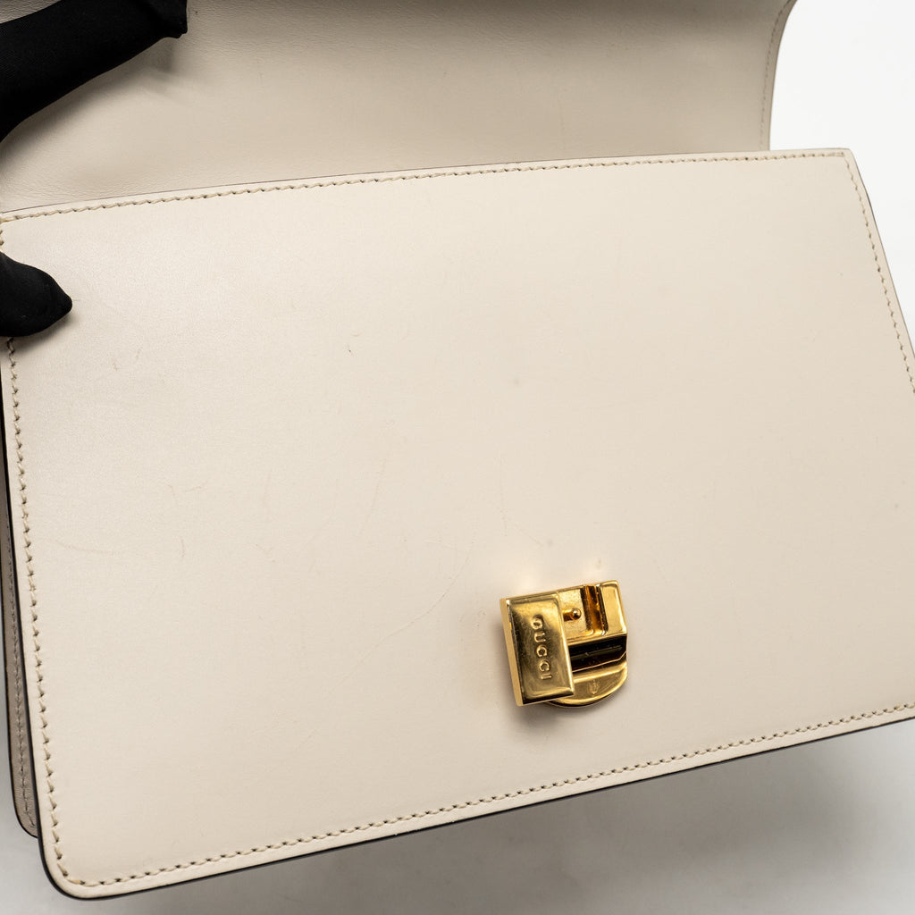Gucci Small Sylvie Bag Calfskin White GHW