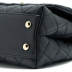 CHANEL SMALL COCO HANDLE CAVIAR BLACK LGHW