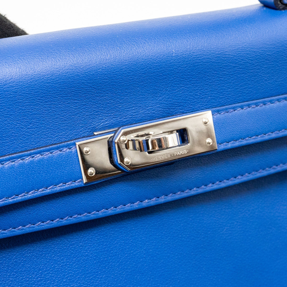 Hermes Kelly 25 Swift Blue Royal SHW