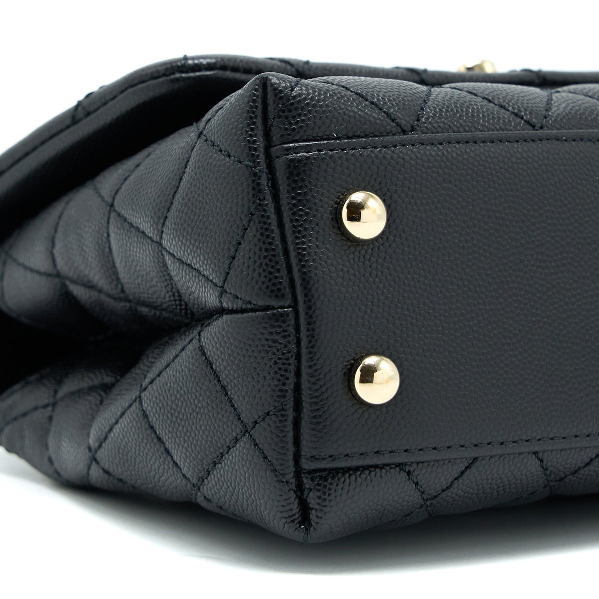 CHANEL SMALL COCO HANDLE CAVIAR BLACK LGHW