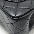 CHANEL PEARL CRUSH MINI RECTANGULAR FLAP BAG LAMBSKIN BLACK GHW (MICROCHIP)