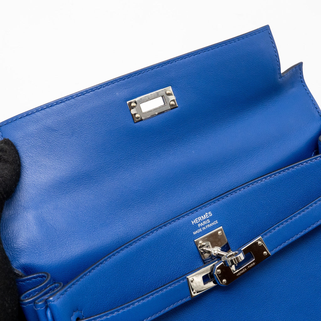 Hermes Kelly 25 Swift Blue Royal SHW
