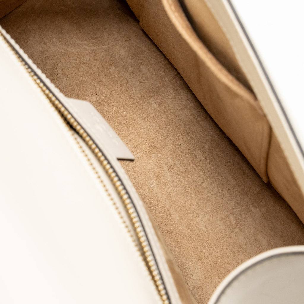 Gucci Small Sylvie Bag Calfskin White GHW