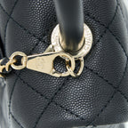 CHANEL SMALL COCO HANDLE CAVIAR BLACK LGHW