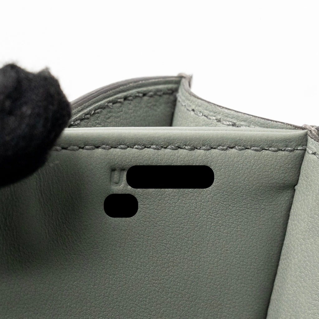 Hermes Constance Mini Alligator Mississippiensis 0V Gris Ciment GHW