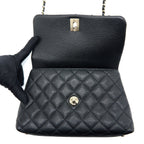 CHANEL SMALL COCO HANDLE CAVIAR BLACK LGHW