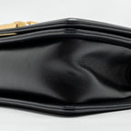 CHANEL SMALL BOY BAG CALFSKIN BLACK GHW (MICROCHIP)