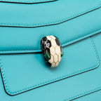 Bvlgari Serpenti Forever Shoulder Bag Calfskin Turquoise LGHW