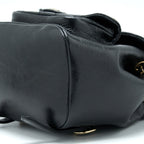 CHANEL 22C MINI DUMA BACKPACK AGED CALFSKIN BLACK LGHW (MICROCHIP)