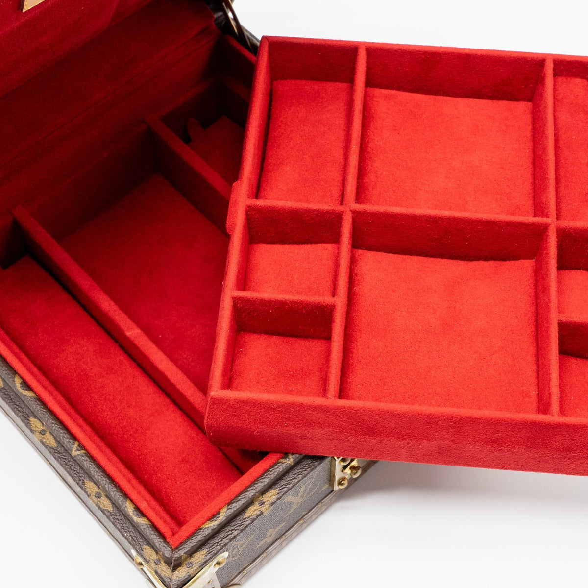 LOUIS VUITTON COFFRET JOAILLERIE MONOGRAM CANVAS ROUGE FUSION