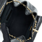 CHANEL 22C MINI DUMA BACKPACK AGED CALFSKIN BLACK LGHW (MICROCHIP)