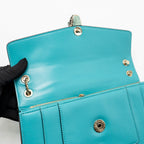 Bvlgari Serpenti Forever Shoulder Bag Calfskin Turquoise LGHW