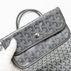 GOYARD SAINT LOUIS PM TOTE BAG GOYARDLINE CANVAS GREY SHW