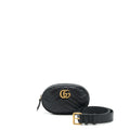 GUCCI GG MARMONT MATELASSE BELT BAG BLACK GHW