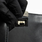 CHANEL MEDIUM BOY BAG CALFSKIN BLACK RUTHENIUM HARDWARE
