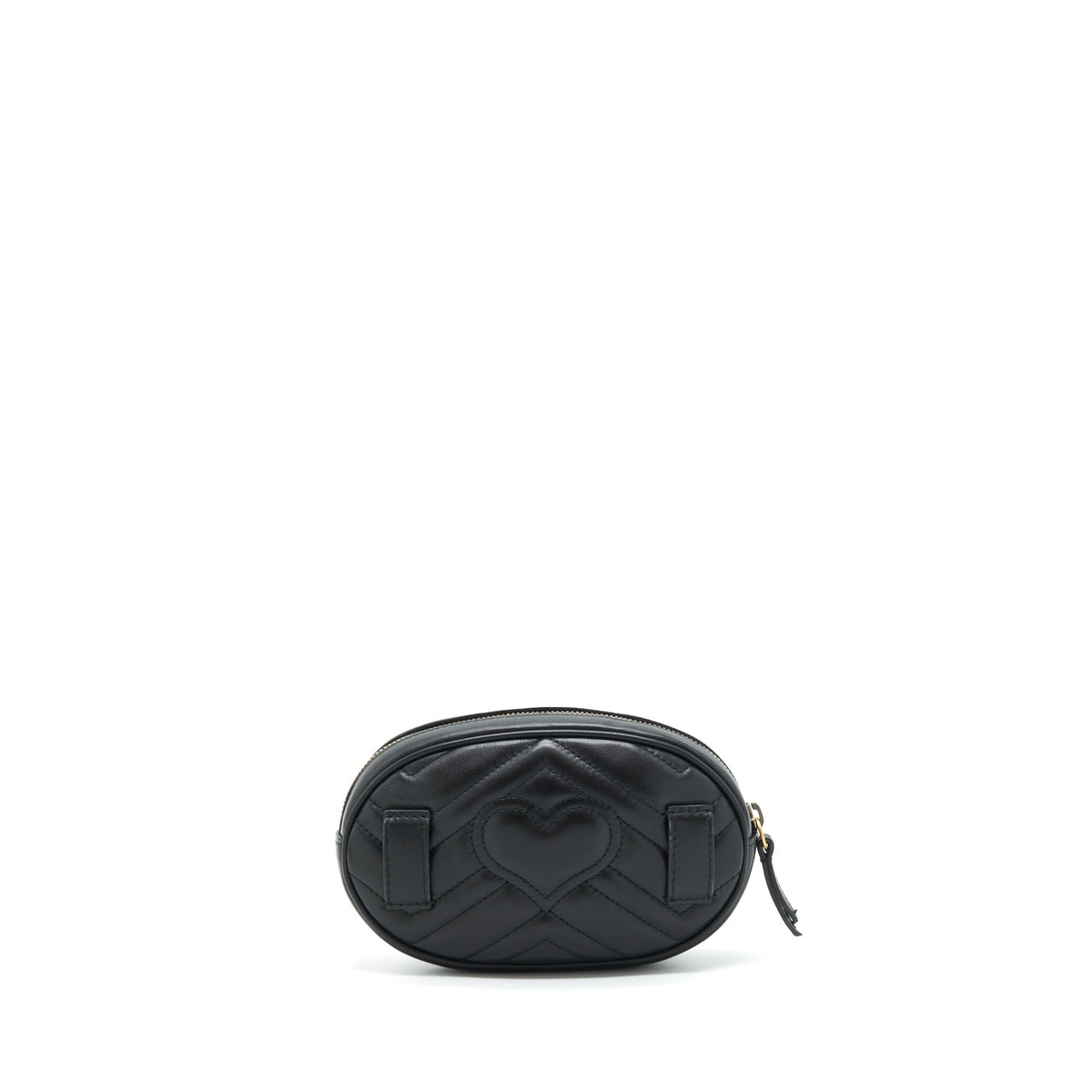 GUCCI GG MARMONT MATELASSE BELT BAG BLACK GHW