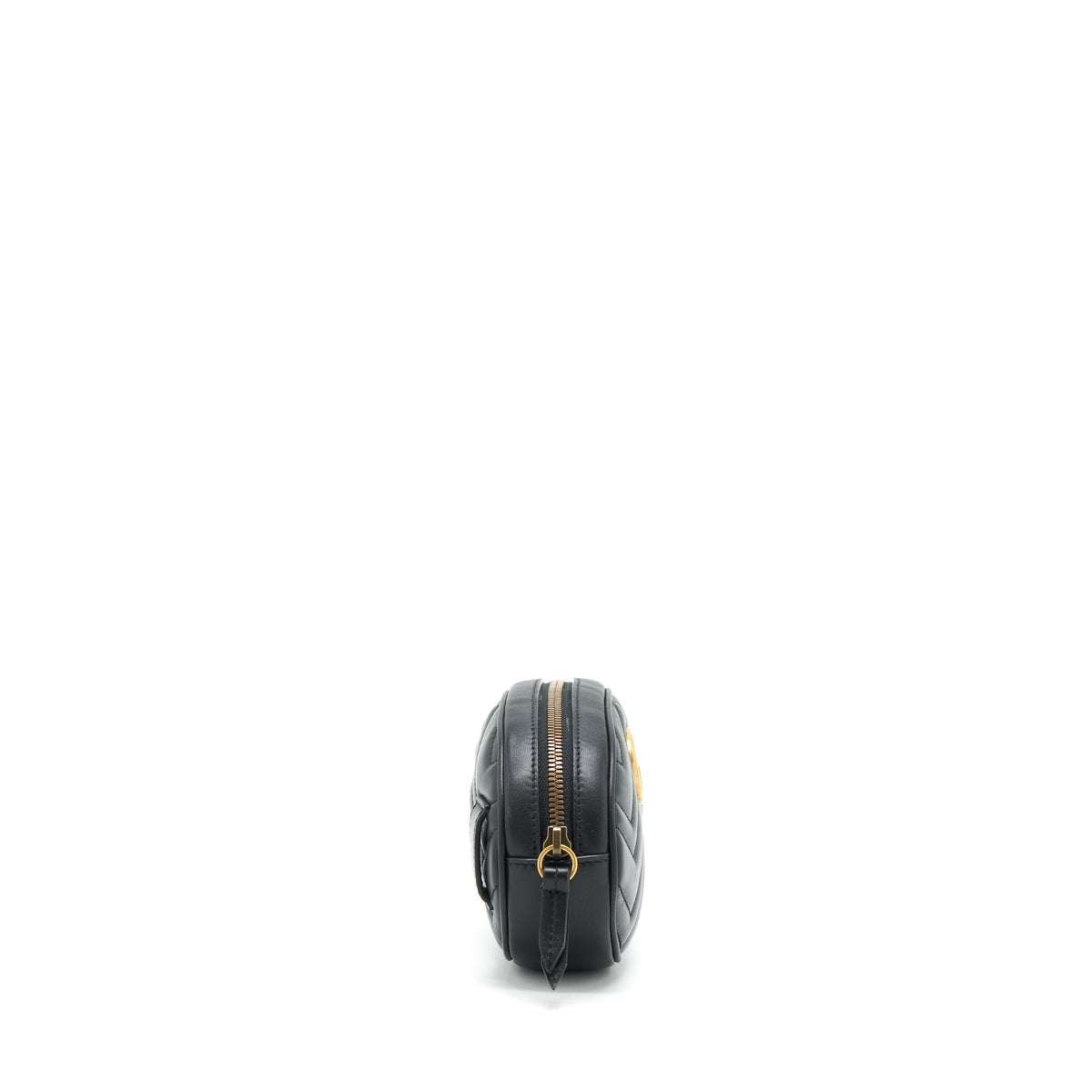 GUCCI GG MARMONT MATELASSE BELT BAG BLACK GHW
