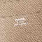 HERMES BEARN COMPACT WALLET EPSOM GRIS ETAIN SHW