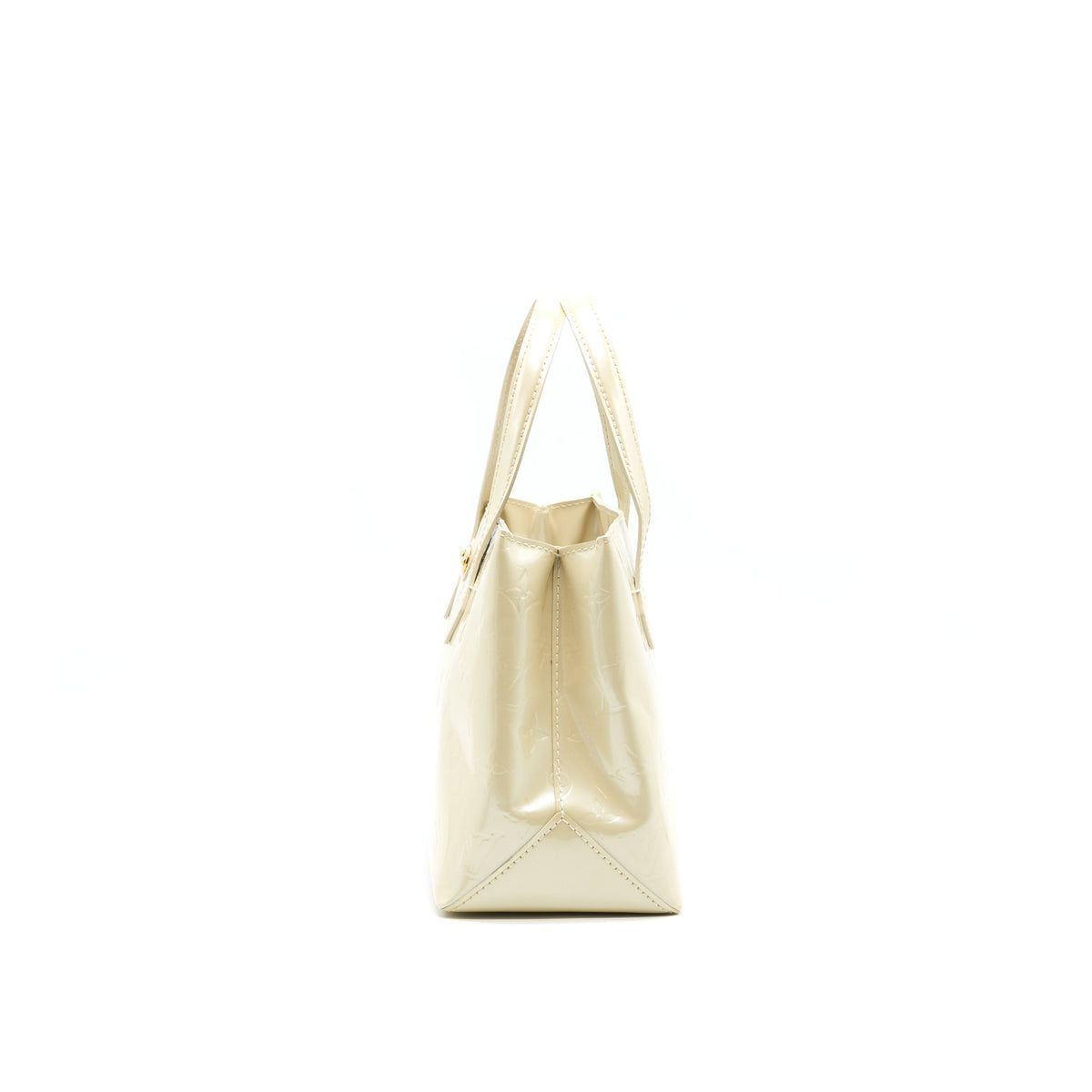 LOUIS VUITTON BEIGE MONOGRAM VERNIS WILSHIRE PM BAG