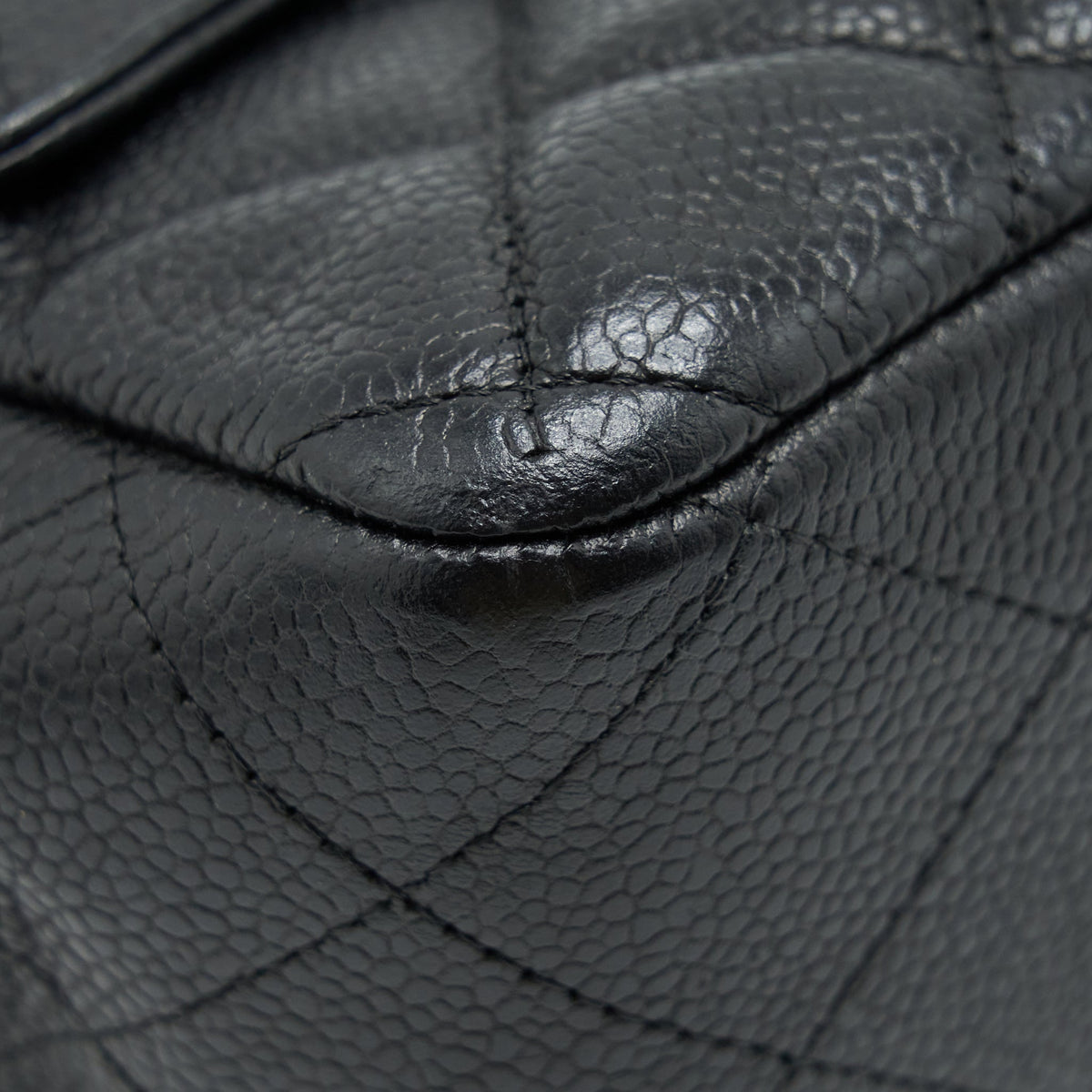 CHANEL JUMBO SINGLE FLAP BAG CAVIAR BLACK GHW