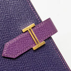 HERMES BEARN WALLET SPECIAL ORDER EPSOM PURPLE/MULTICOLOUR GHW