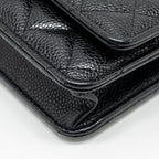 CHANEL CLASSIC WALLET ON CHAIN CAVIAR BLACK GHW