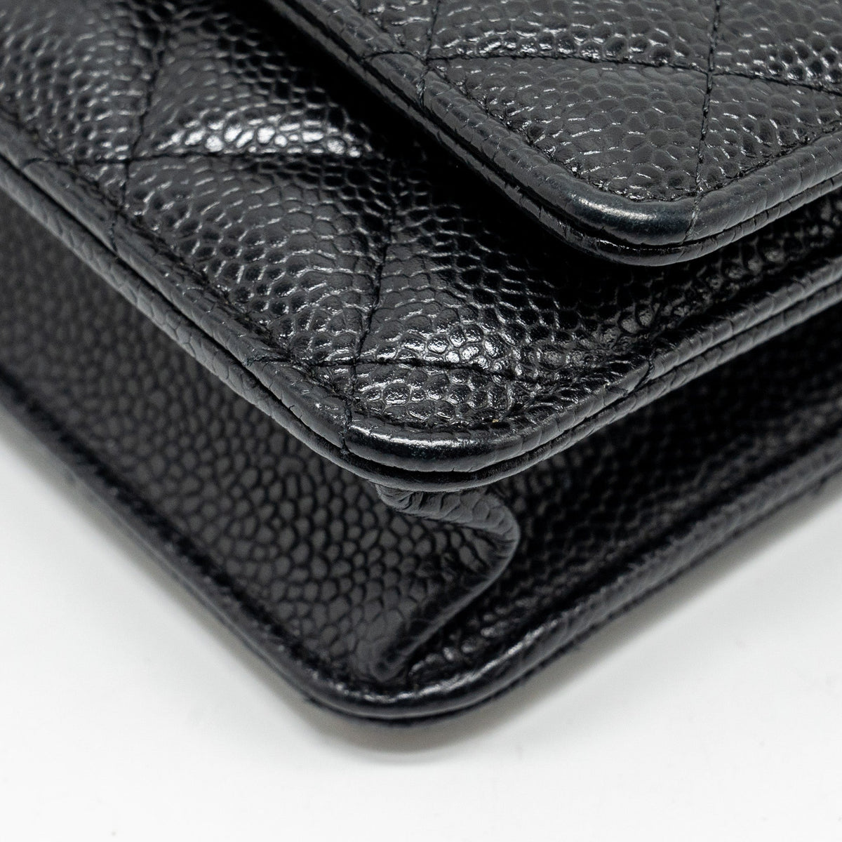 CHANEL CLASSIC WALLET ON CHAIN CAVIAR BLACK GHW