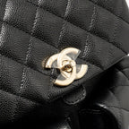 CHANEL TRIPLE PACK DUMA BACKPACK CAVIAR BLACK LGHW (MICROCHIP)
