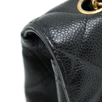 CHANEL JUMBO SINGLE FLAP BAG CAVIAR BLACK GHW