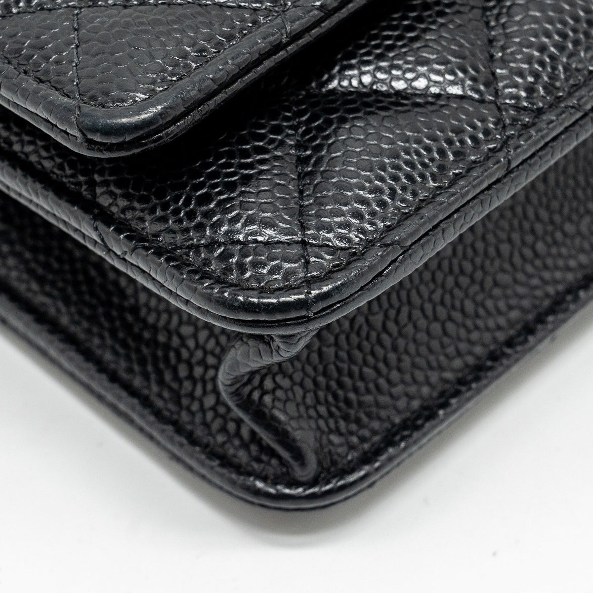 CHANEL CLASSIC WALLET ON CHAIN CAVIAR BLACK GHW