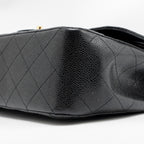 CHANEL JUMBO CLASSIC DOUBLE FLAP BAG CAVIAR BLACK GHW