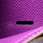 HERMES BEARN WALLET SPECIAL ORDER EPSOM PURPLE/MULTICOLOUR GHW