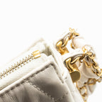 CHANEL 23K HOBO SHOULDER BAG CALFSKIN WHITE GHW (MICROCHIP)