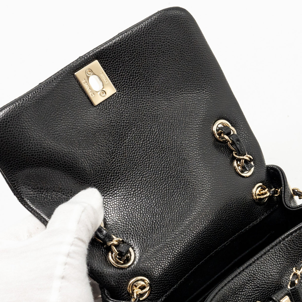 CHANEL TRIPLE PACK DUMA BACKPACK CAVIAR BLACK LGHW (MICROCHIP)