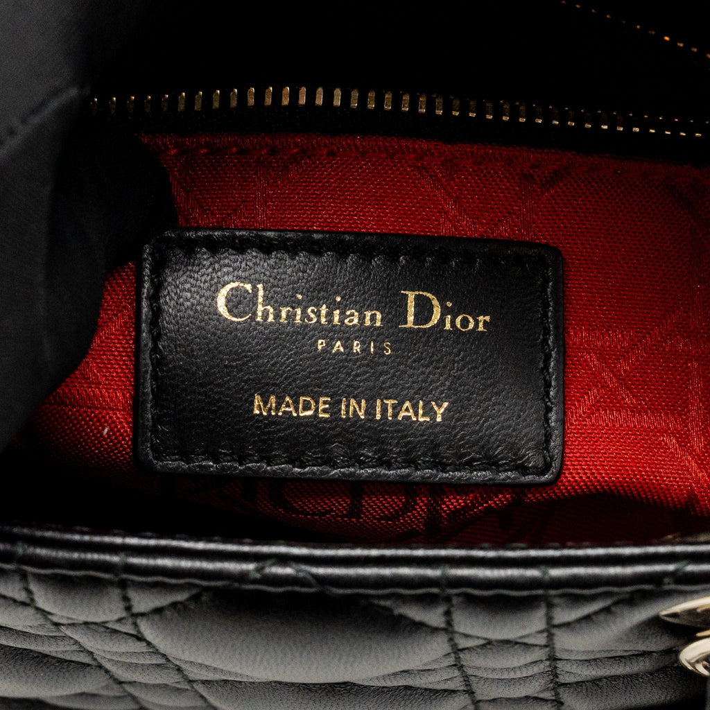 Dior Small Lady Dior My ABCDior Bag Cannage Lambskin Black LGHW