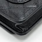 CHANEL CLASSIC WALLET ON CHAIN CAVIAR BLACK GHW