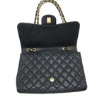 CHANEL JUMBO SINGLE FLAP BAG CAVIAR BLACK GHW
