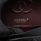 CHANEL SMALL CLASSIC DOUBLE FLAP BAG CAVIAR BLACK SHW (MICROCHIP)