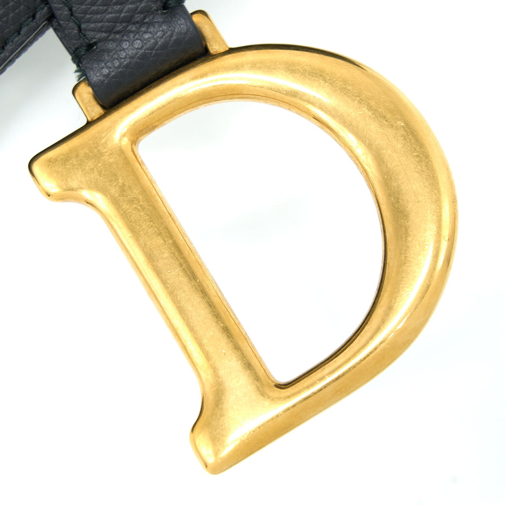 DIOR MEDIUM SADDLE BAG CALFSKIN BLACK GHW