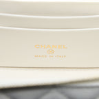 CHANEL LONG VANITY WITH CHAIN CAVIAR WHITE LGHW (MICROCHIP)