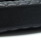 CHANEL SMALL COCO HANDLE 24CM CAVIAR BLACK LGHW EMBOSSED HANDLE (MICROCHIP)