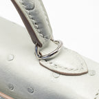 Hermes Mini Kelly II Special Order Ostrich Gris Perle/Jaune Amber SHW