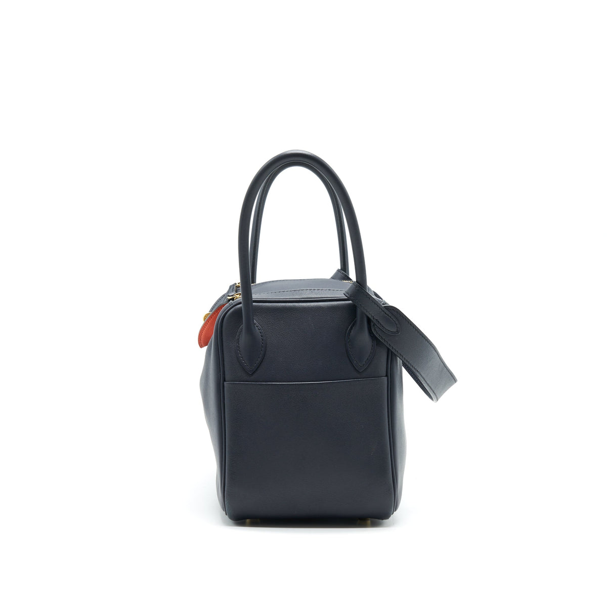 HERMES LINDY 26 SWIFT NAVY AND ORANGE GHW