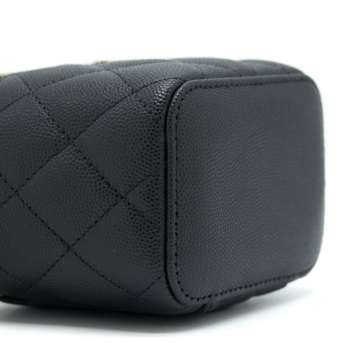 CHANEL MINI VANITY CAVIAR IN BLACK LGHW