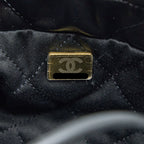 CHANEL 23S MINI 22 BAG AGED CALFSKIN BLACK BRUSHED GHW (MICROCHIP)