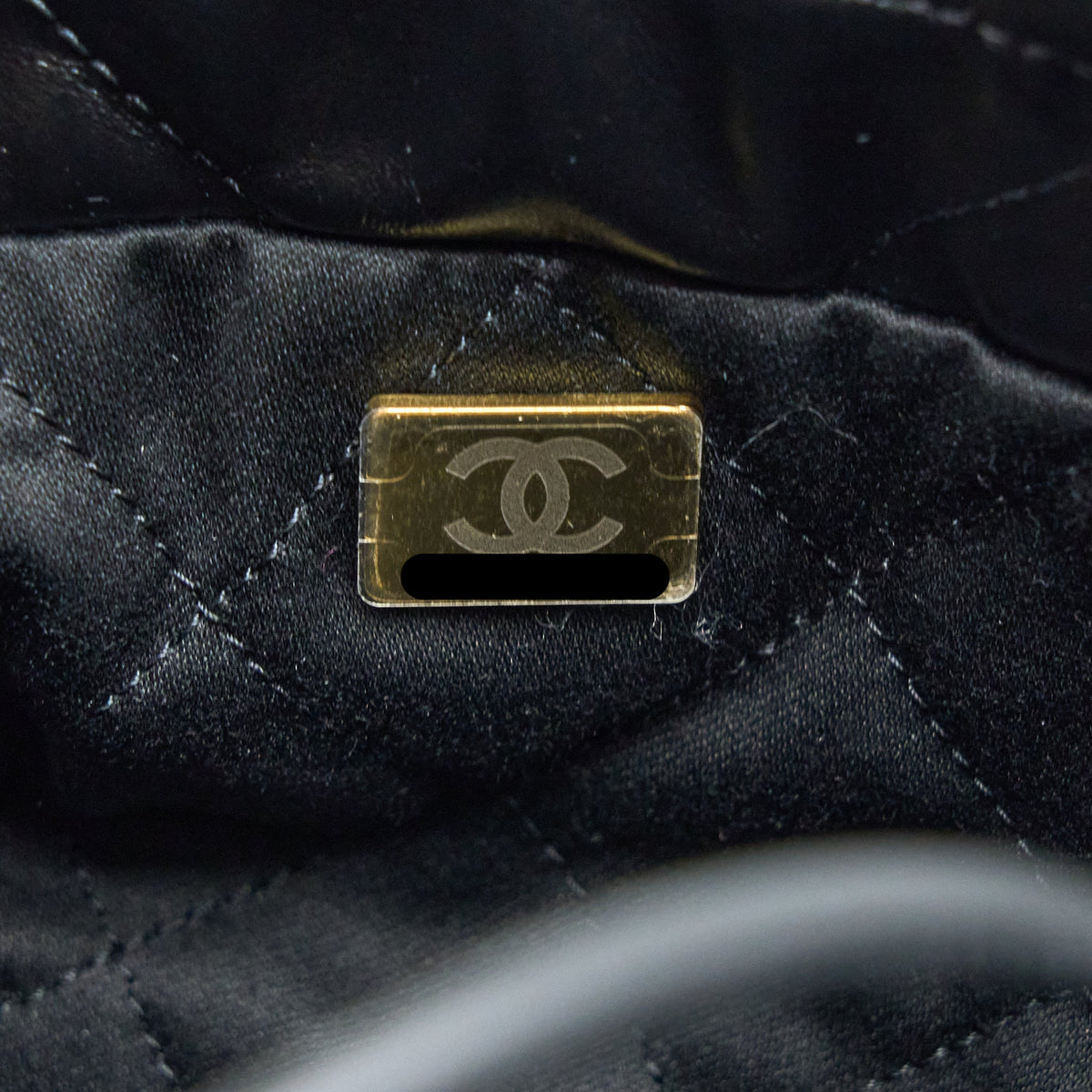 CHANEL 23S MINI 22 BAG AGED CALFSKIN BLACK BRUSHED GHW (MICROCHIP)
